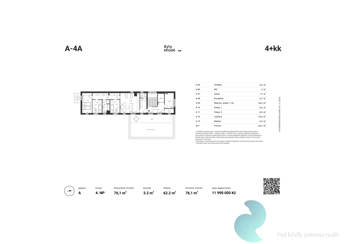 Fotografie 3 - Prodej bytu · 4+kk · 84 m²