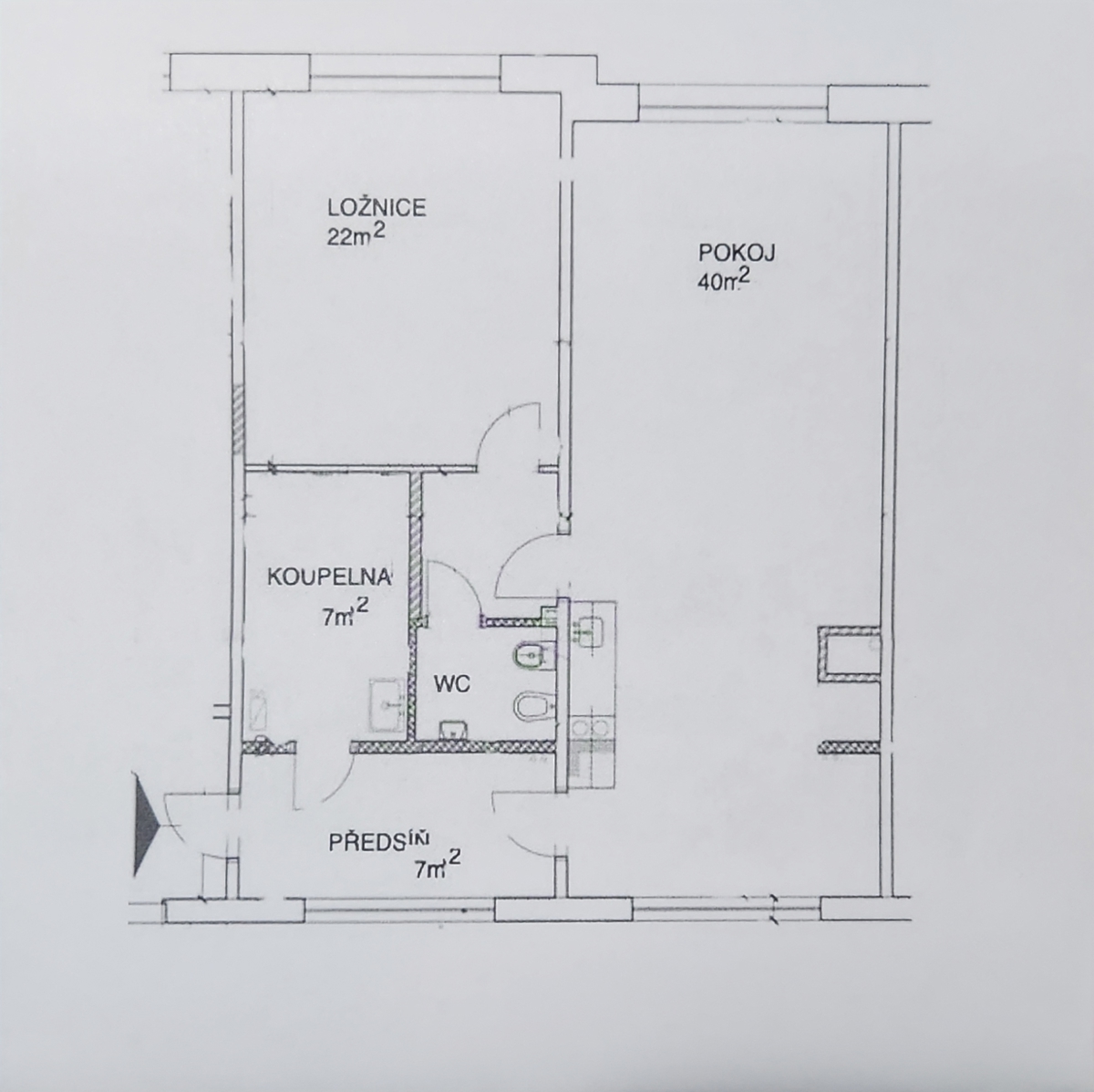 Фото 3 - Продаж квартири · 2+kk · 78 m²