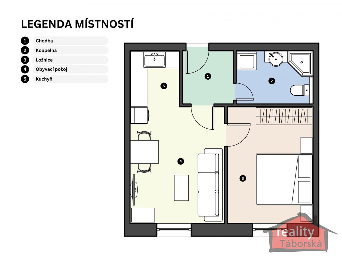 Fotografie 3 - Prodej bytu · 2+kk · 38 m²