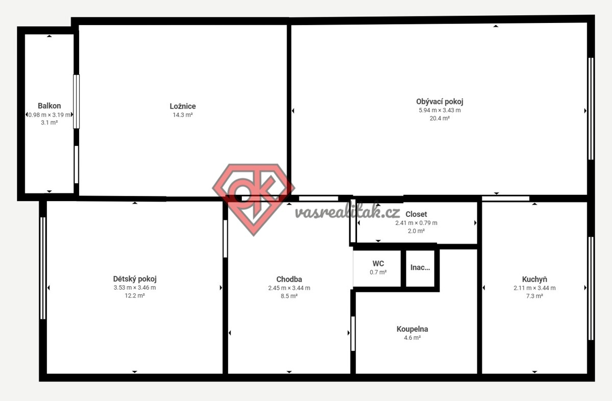 Hình ảnh 2 - Căn hộ bán · 3+1 · 74 m²