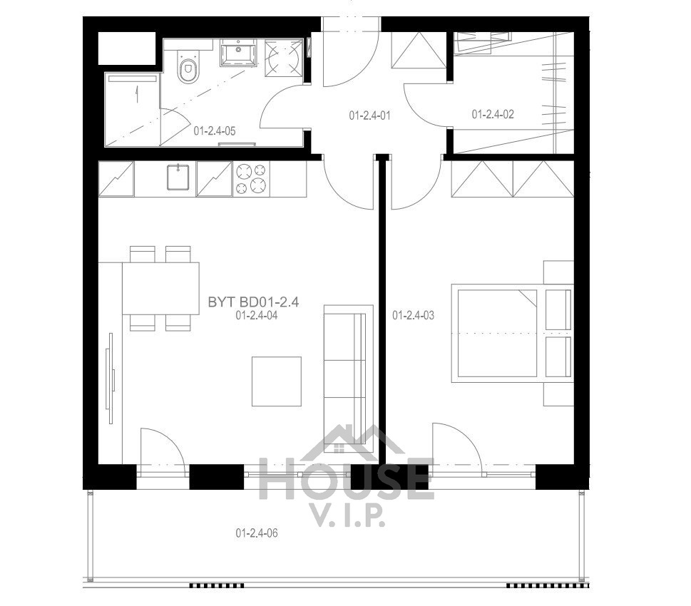 Photo 3 - Apartment for sale · 2+kk · 55 m²