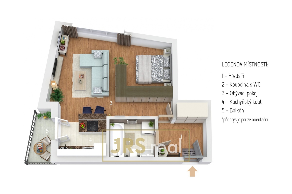 Photo 4 - Apartment for sale · 1+kk · 51 m²
