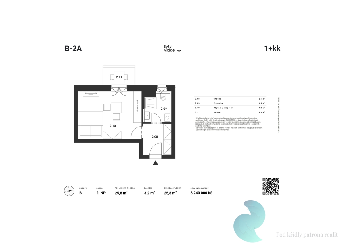Photo 4 - Apartment for sale · 1+kk · 30 m²