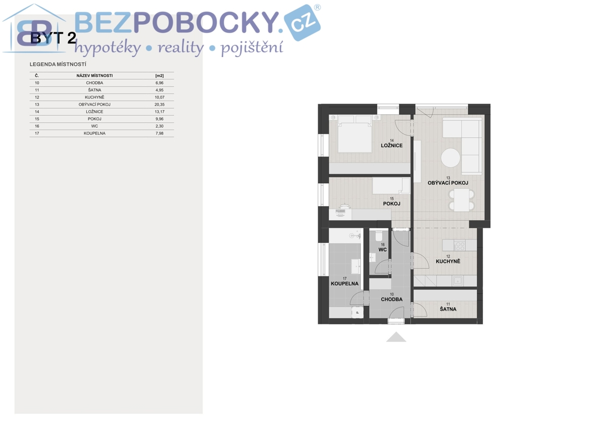 Photo 3 - Apartment for sale · 3+kk · 76 m²