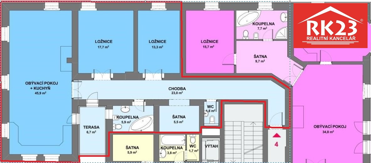 Hình ảnh 4 - Căn hộ bán · 3+kk · 113 m²