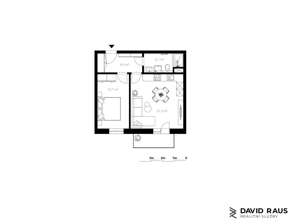 Fotografie 2 - Prodej bytu · 2+kk · 45 m²