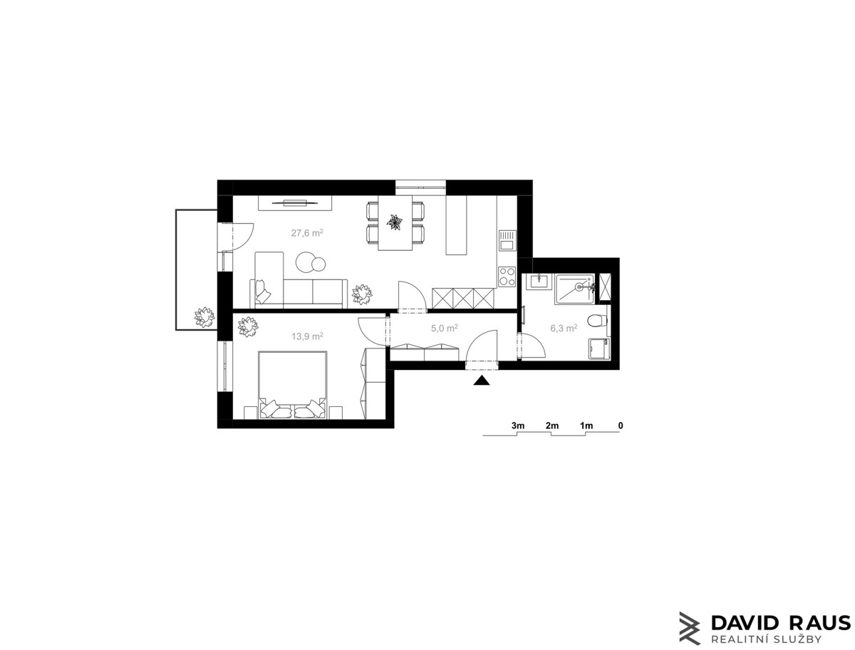 Fotografie 2 - Prodej bytu · 2+kk · 53 m²