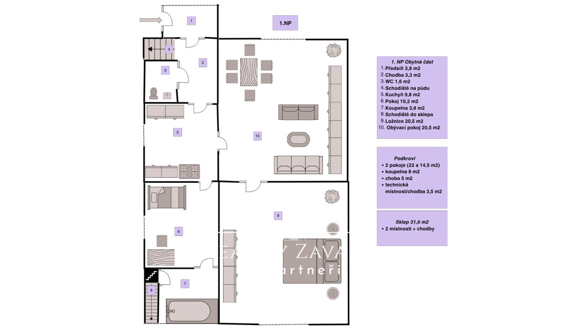 Fotografie 2 - Prodej domu · Rodinný · 126 m² · 5 pokojů