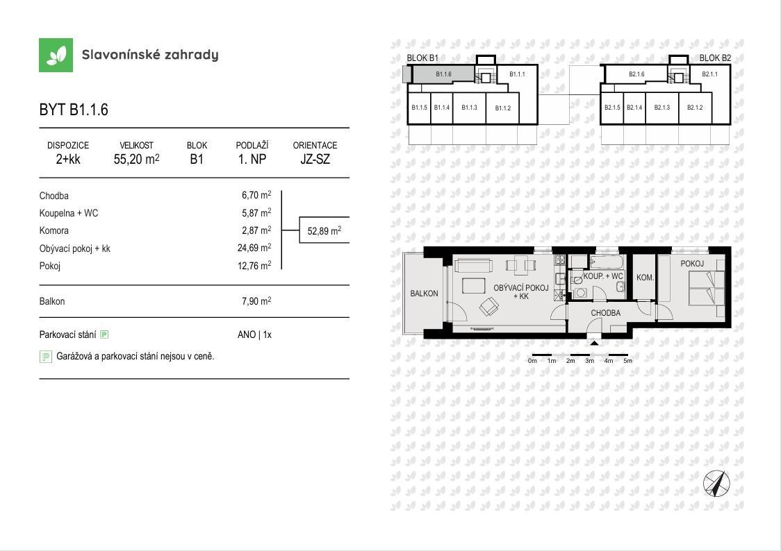 Photo 2 - Apartment for sale · 2+kk · 54 m²