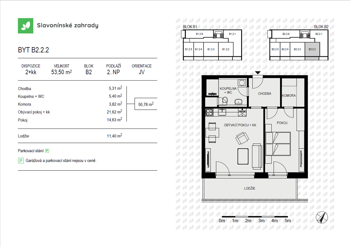 Фото 3 - Продаж квартири · 2+kk · 54 m²