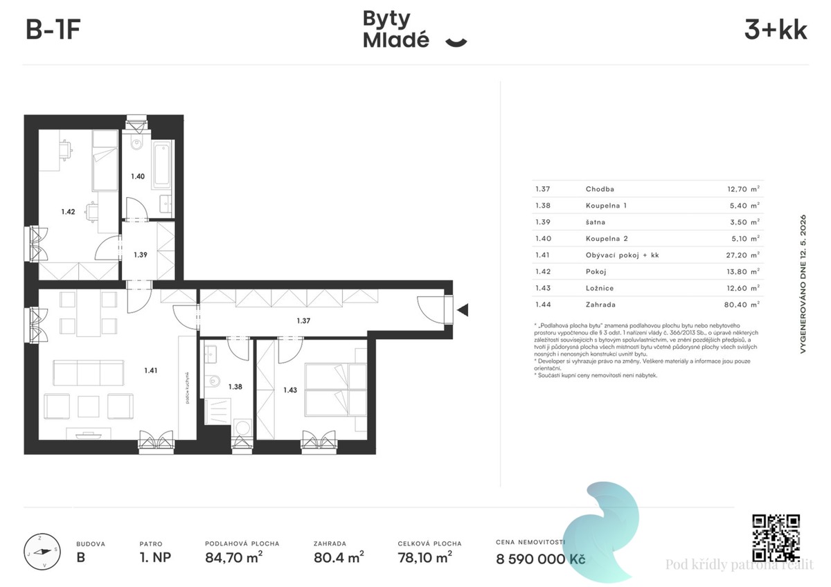 Fotografie 3 - Prodej bytu · 3+kk · 85 m²