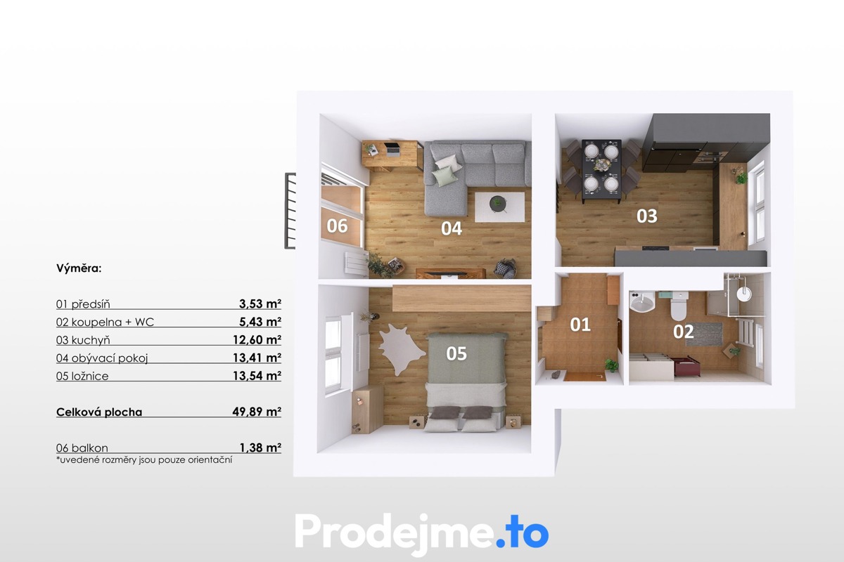 Фото 3 - Продаж квартири · 2+1 · 47 m²