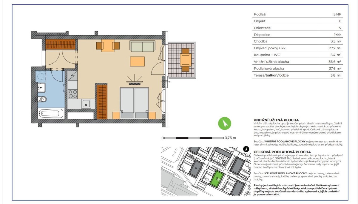 Hình ảnh 3 - Căn hộ bán · 1+kk · 38 m²