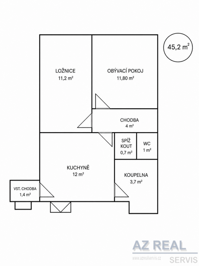 Hình ảnh 2 - Căn hộ cho thuê · 2+1 · 45 m²