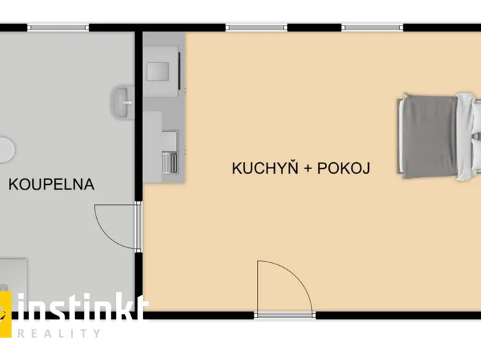 Hình ảnh 3 - Căn hộ cho thuê · 1+kk · 34 m²