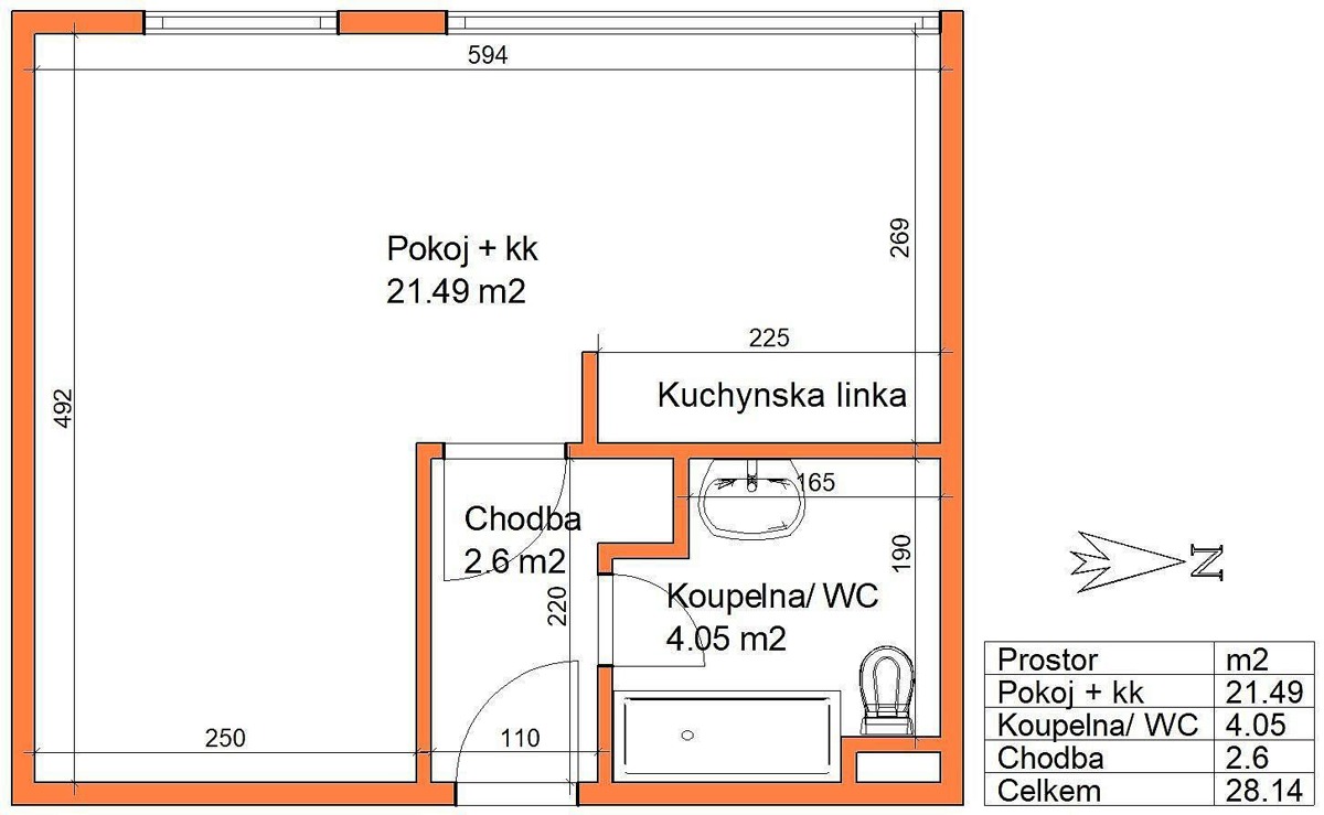 Photo 3 - Apartment for rent · 1+kk · 28 m²