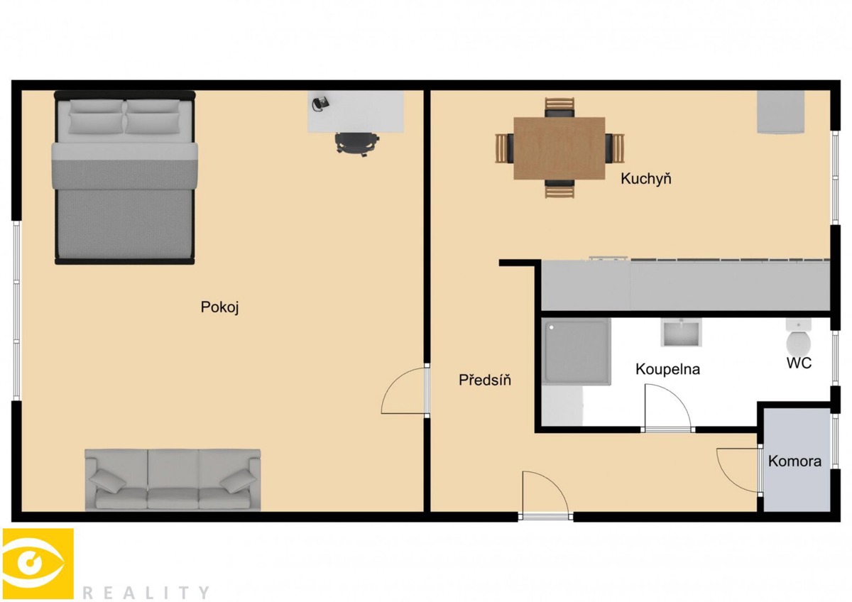 Hình ảnh 3 - Căn hộ bán · 1+1 · 37 m²