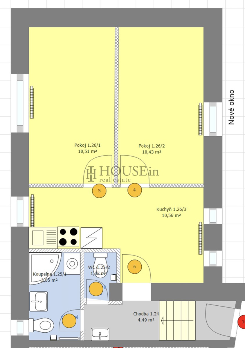 Fotografie 4 - Pronájem bytu · 2+1 · 40 m²