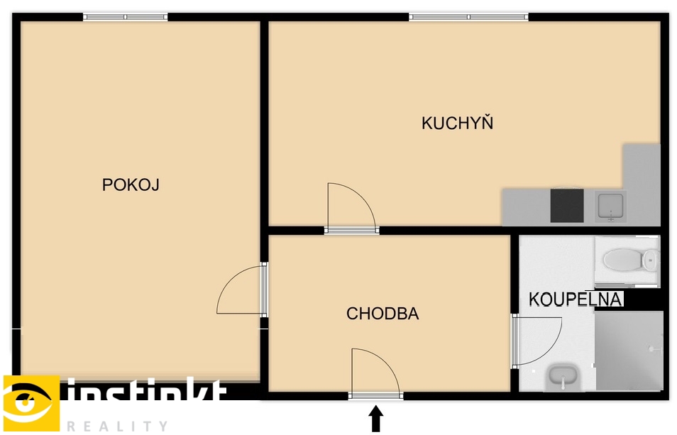 Fotografie 3 - Prodej bytu · 1+1 · 39 m²